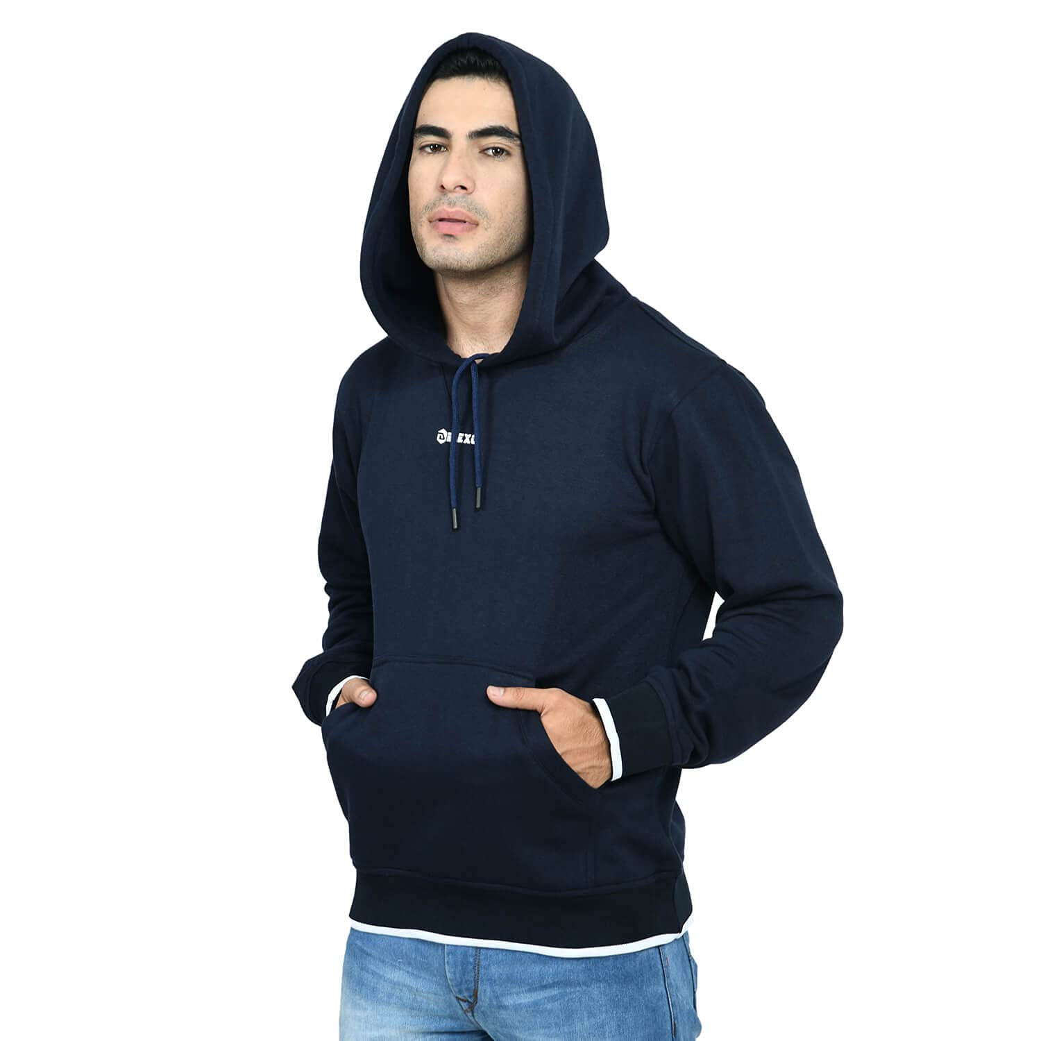 Delexo Men’s Casual Wear Hoodie MHOOD01 Navy Blue Delexo Men’s Casual Wear Hoodie MHOOD01 Navy Blue