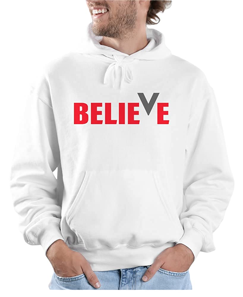 aallookart Believe Printed Men & Women Cotton Hooded Hoodie White Color aallookart Believe Printed Men & Women Cotton Hooded Hoodie White Color