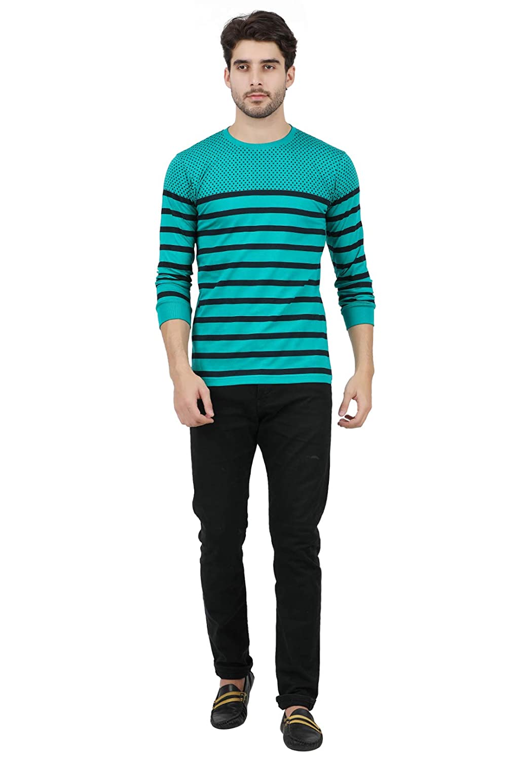 JUGULAR DOT Striped Men's Round Neck Mukticolour's T-Shirt JUGULAR DOT Striped Men's Round Neck Mukticolour's T-Shirt