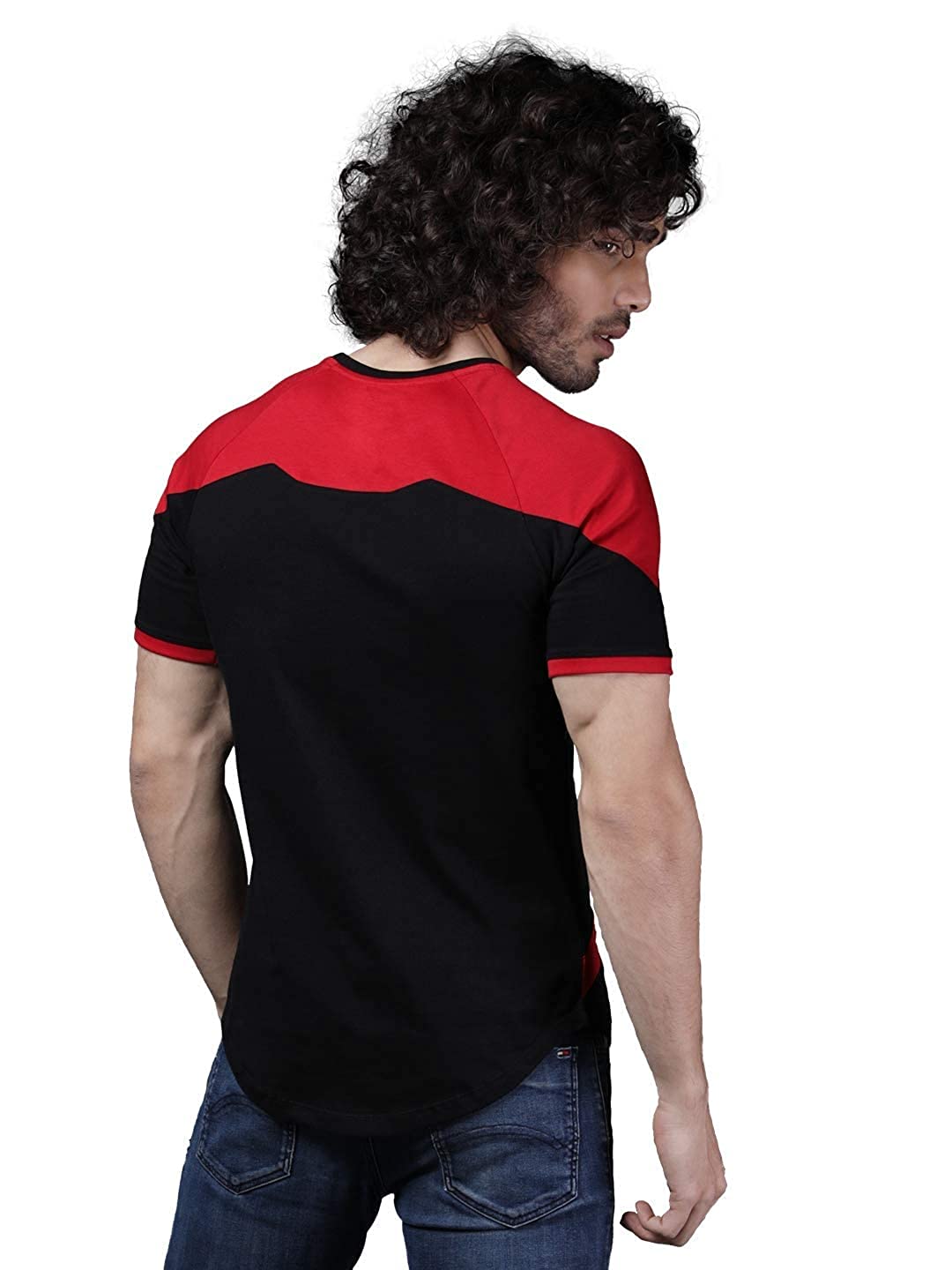 The Souled Store Spider-Man: The Suit Mens Graphic Printed Cotton Drop Cut T-Shirt Red The Souled Store Spider-Man: The Suit Mens Graphic Printed Cotton Drop Cut T-Shirt Red