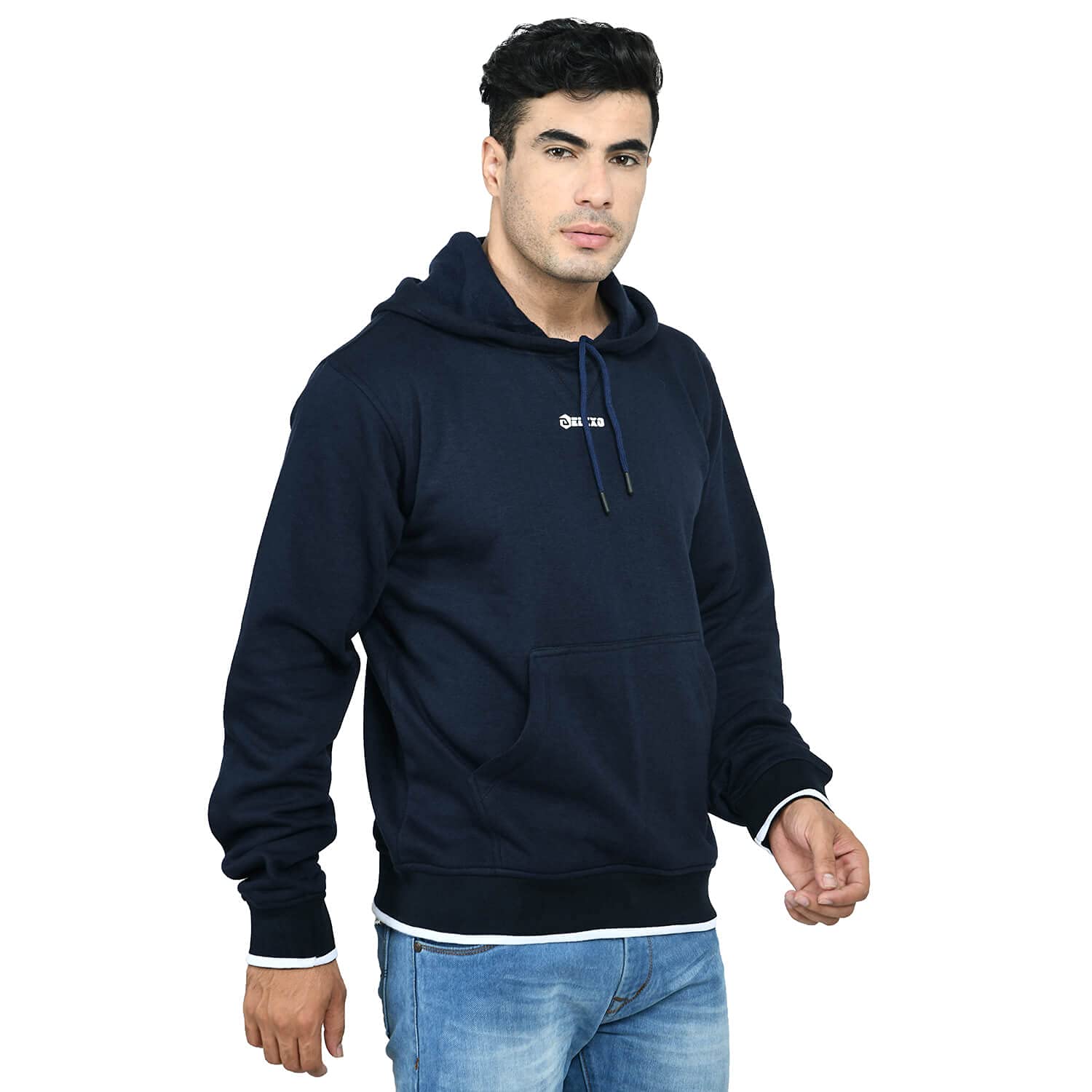 Delexo Men’s Casual Wear Hoodie MHOOD01 Navy Blue Delexo Men’s Casual Wear Hoodie MHOOD01 Navy Blue