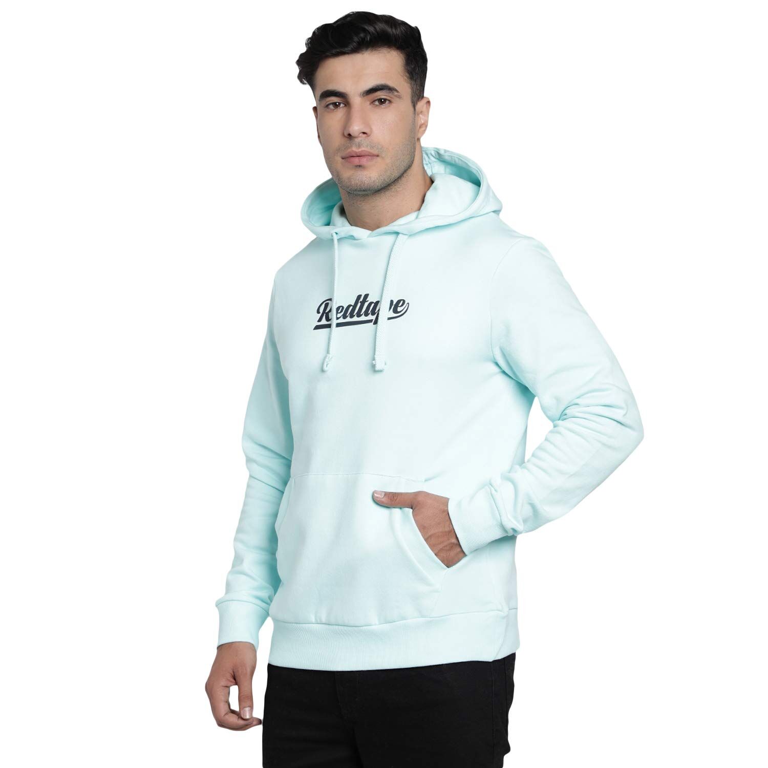 Red Tape Men Sea Green Hoodie Red Tape Men Sea Green Hoodie