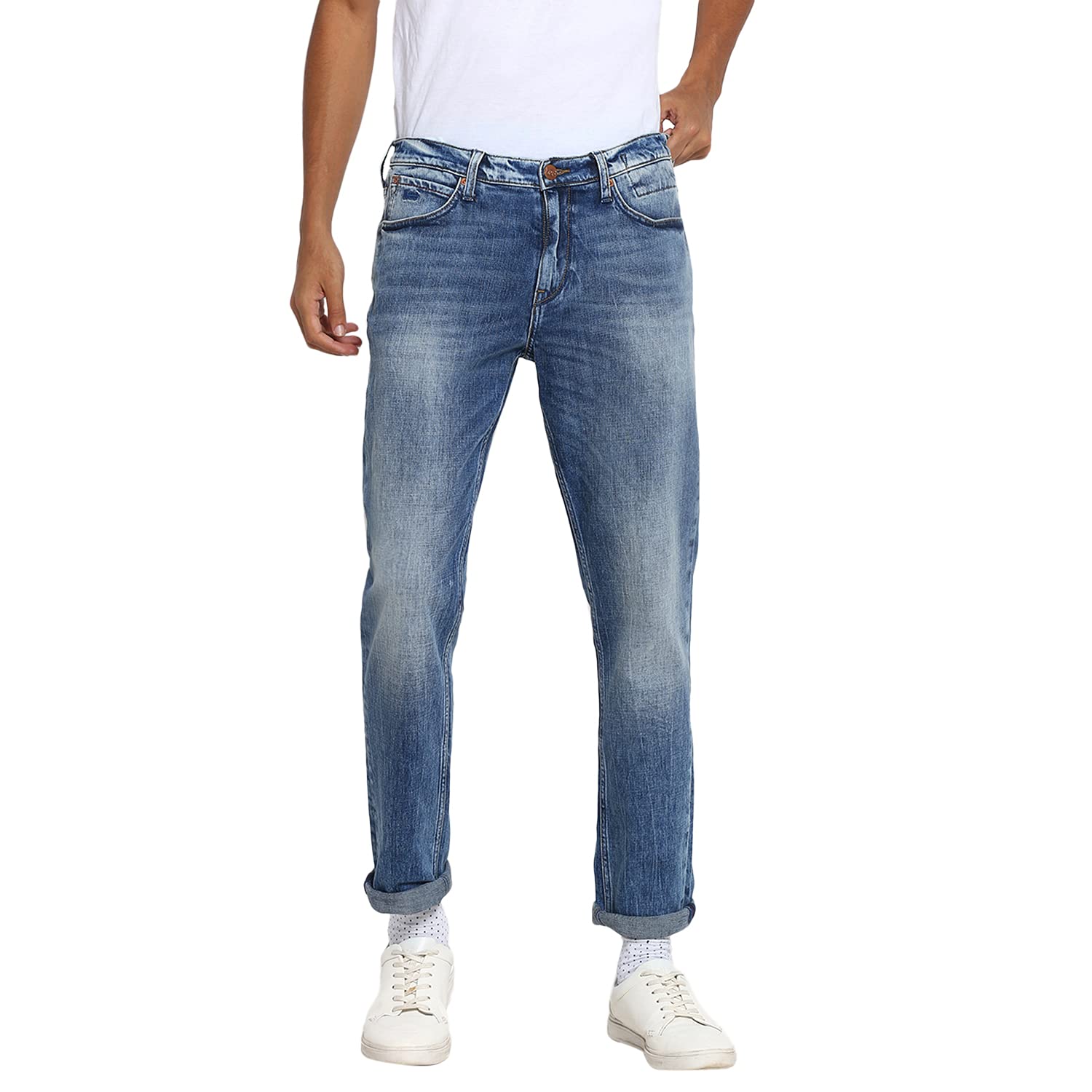 Lee Blue Solid Skinny Fit Jeans