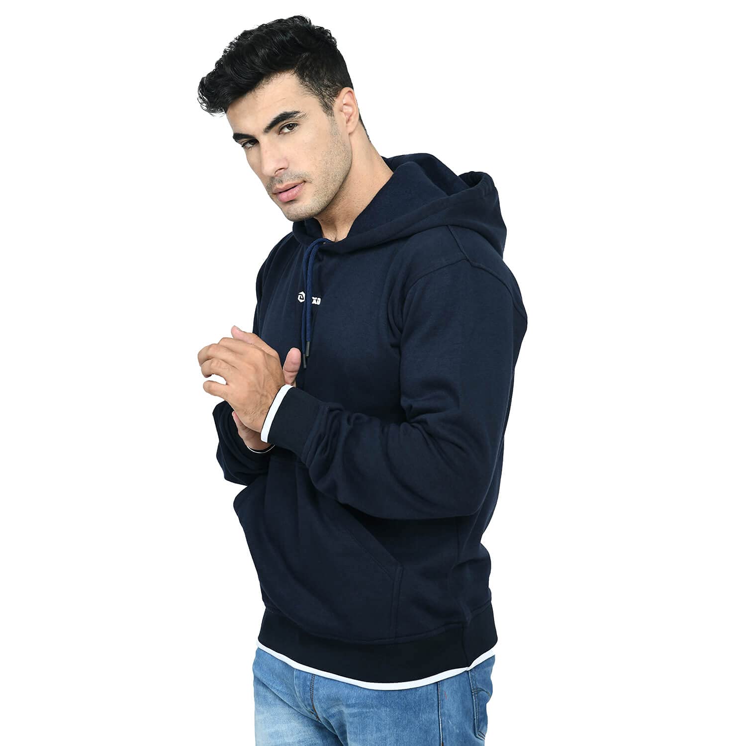 Delexo Men’s Casual Wear Hoodie MHOOD01 Navy Blue Delexo Men’s Casual Wear Hoodie MHOOD01 Navy Blue