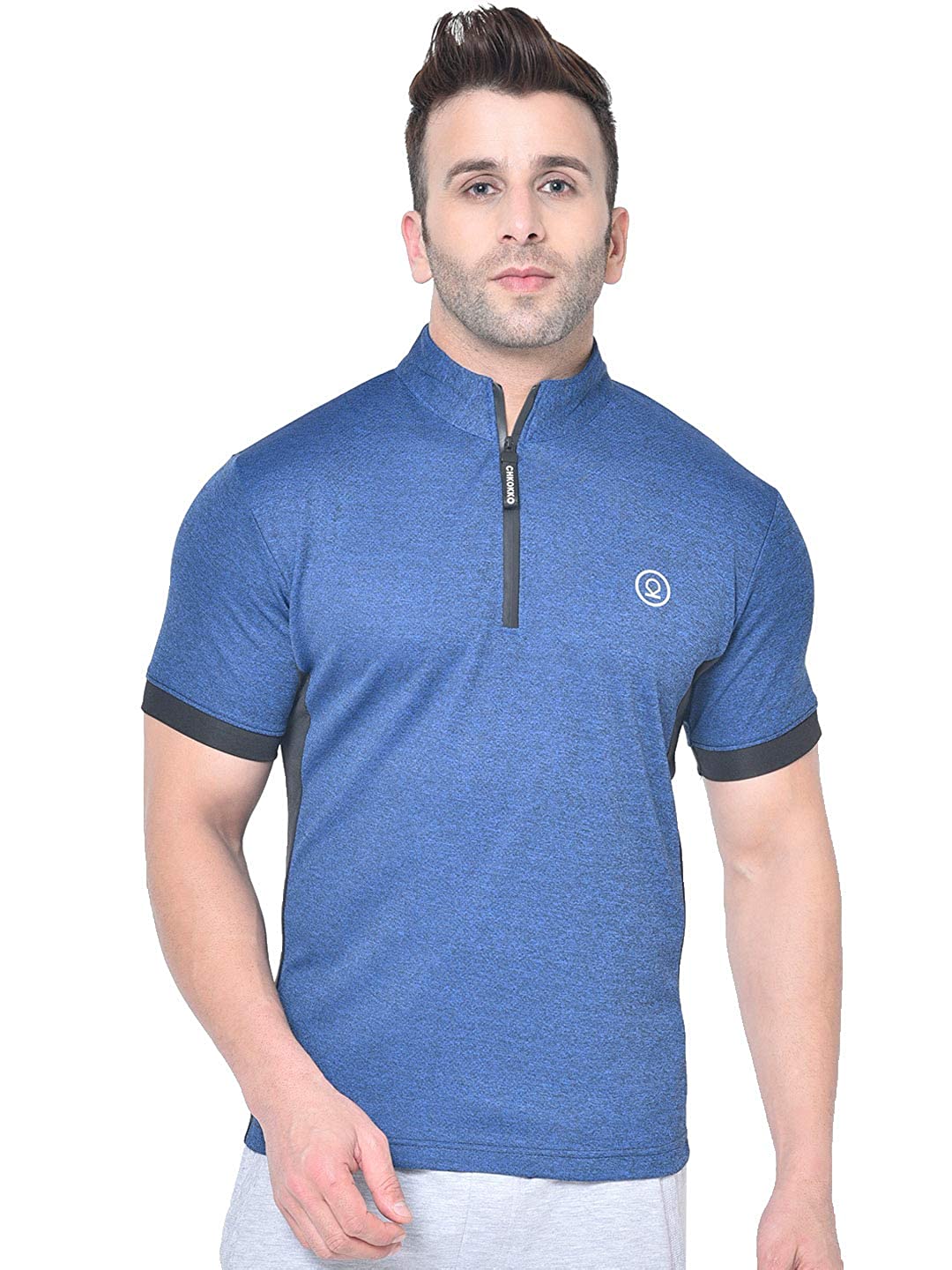 CHKOKKO Men's Gym Regular Fit Half Sleeves T-Shirt
