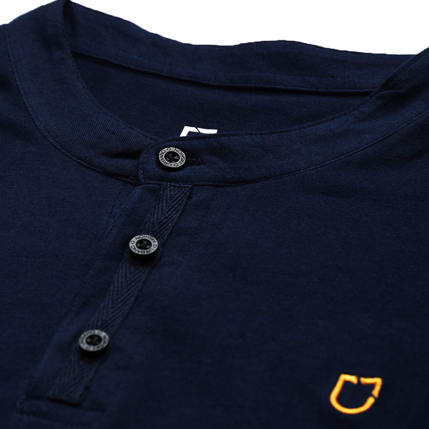 Urbano Fashion Men's Solid Mandarin Collar Slim Fit Cotton T-Shirt Urbano Fashion Men's Solid Mandarin Collar Slim Fit Cotton T-Shirt