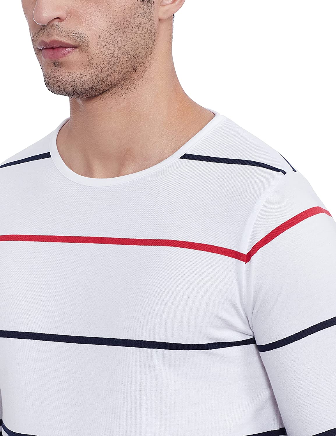 EYEBOGLER Men's Regular Fit Striped Round Neck T-Shirt EYEBOGLER Men's Regular Fit Striped Round Neck T-Shirt