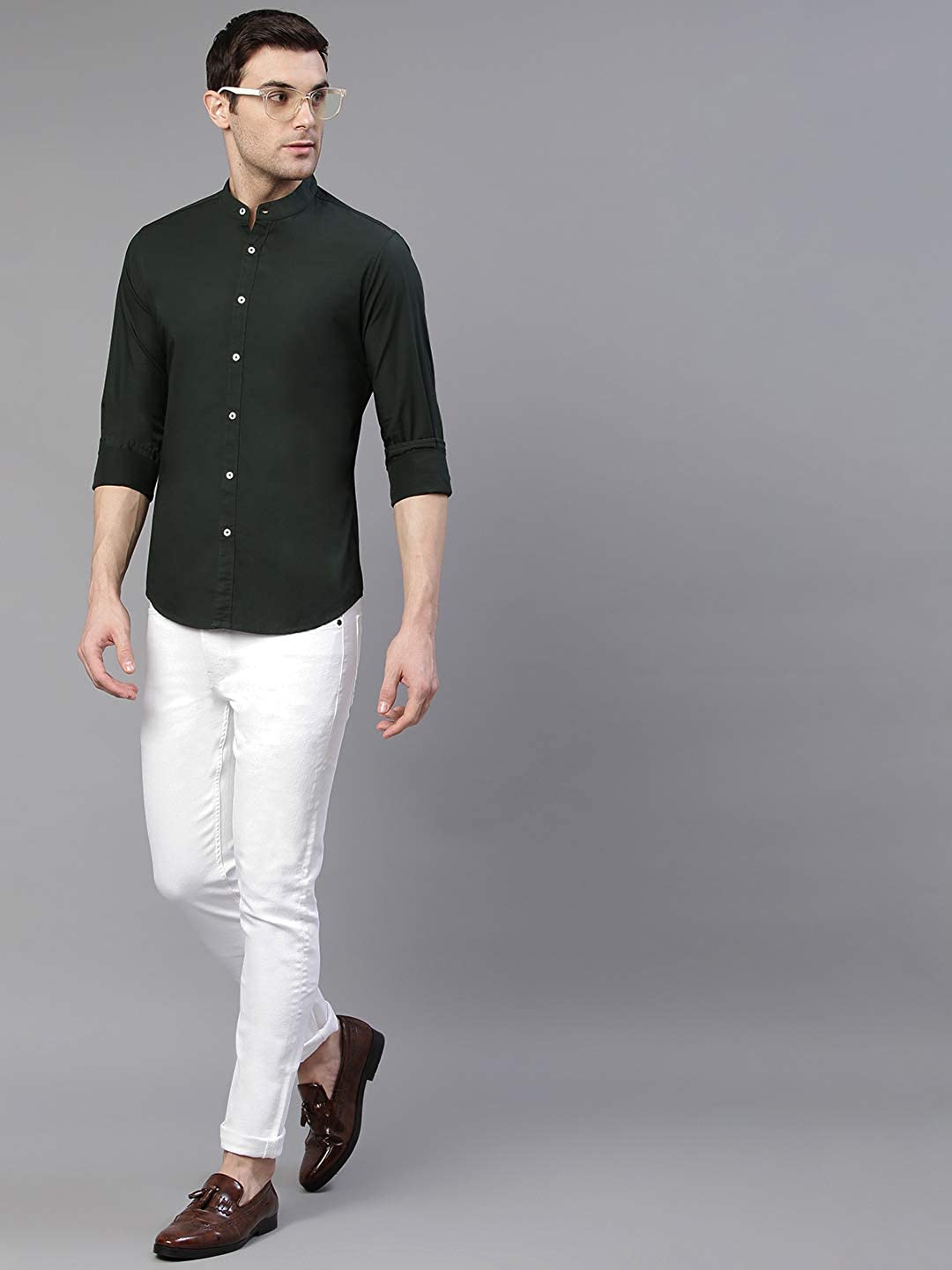 51eOlmwjVRL._UL1440_ Dennis Lingo Men's Solid Slim Fit Casual Shirt