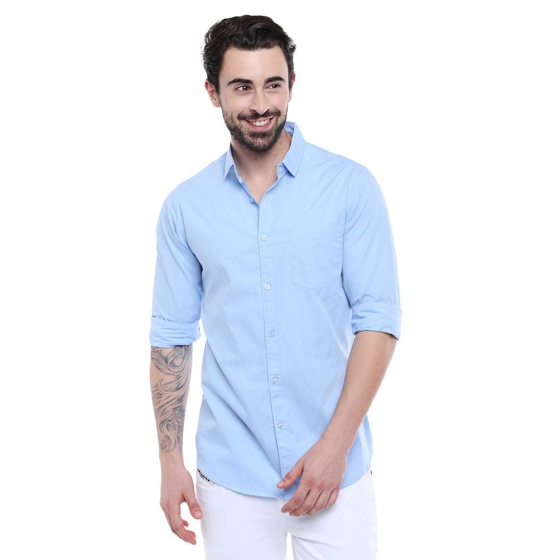 Dennis Lingo Men's Classic Collar Casual Shirt