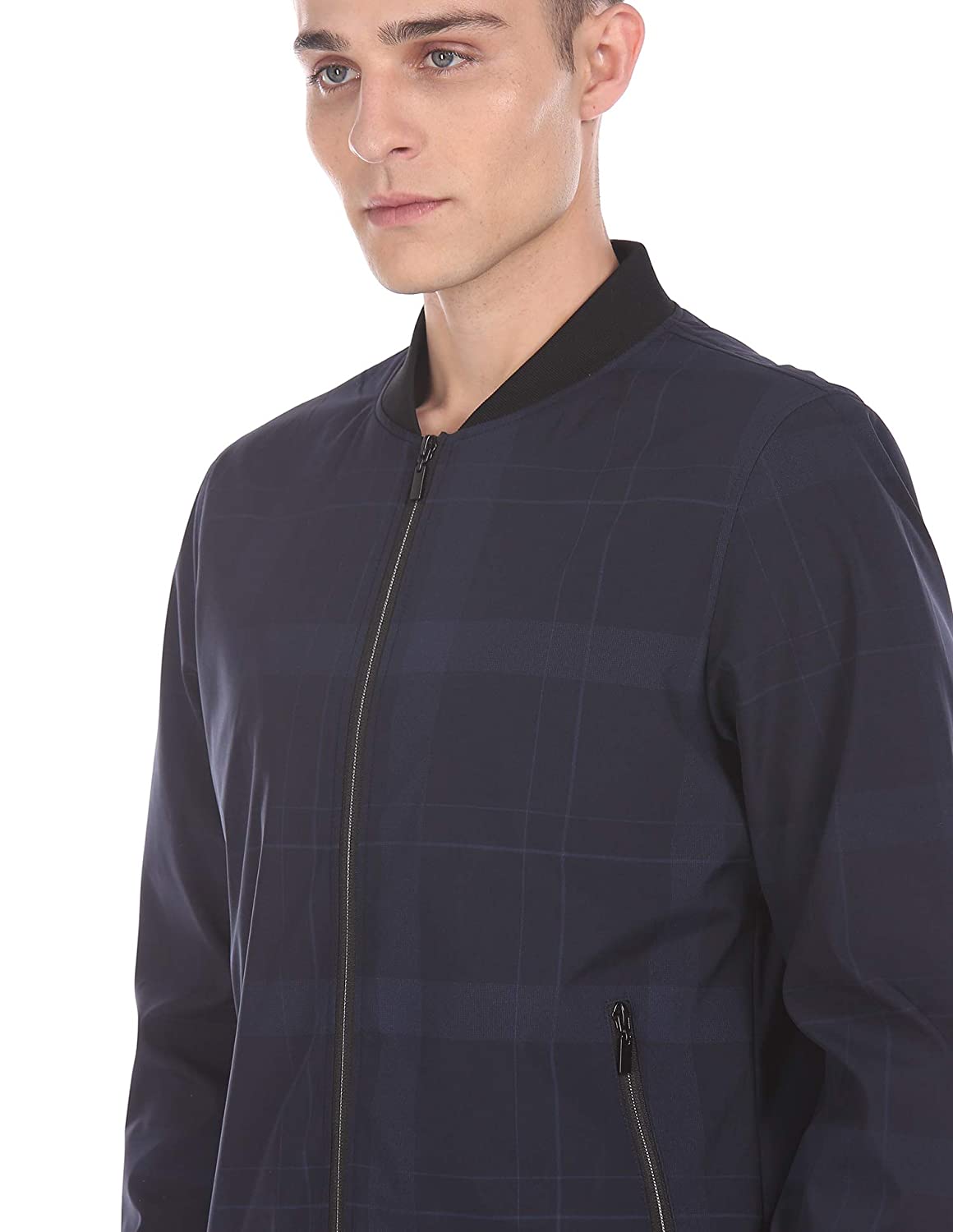 618AVm8ozEL._UL1500_ Arrow Men's Full Sleeves Checkered Jacket