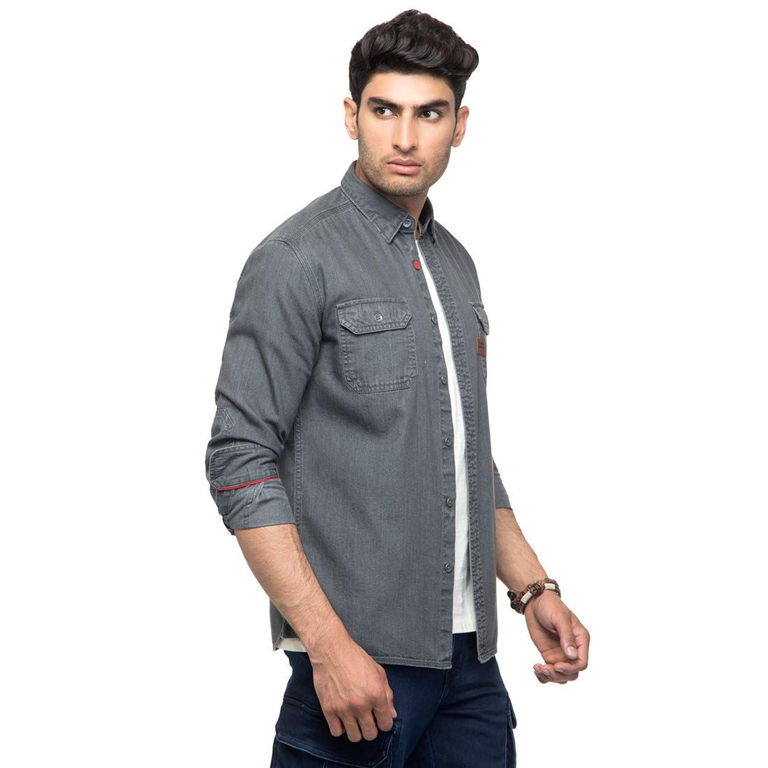 Click to open expanded view Royal Enfield Classic Denim Shirt Light Grey (L) 42 CM (RLASHM000112)