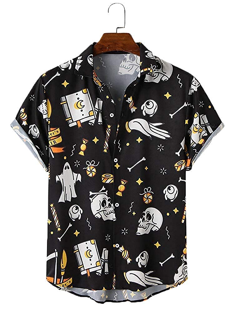LookMark Men's Poly Cotton Lining Digital Printed Stitched Half Sleeve Shirt