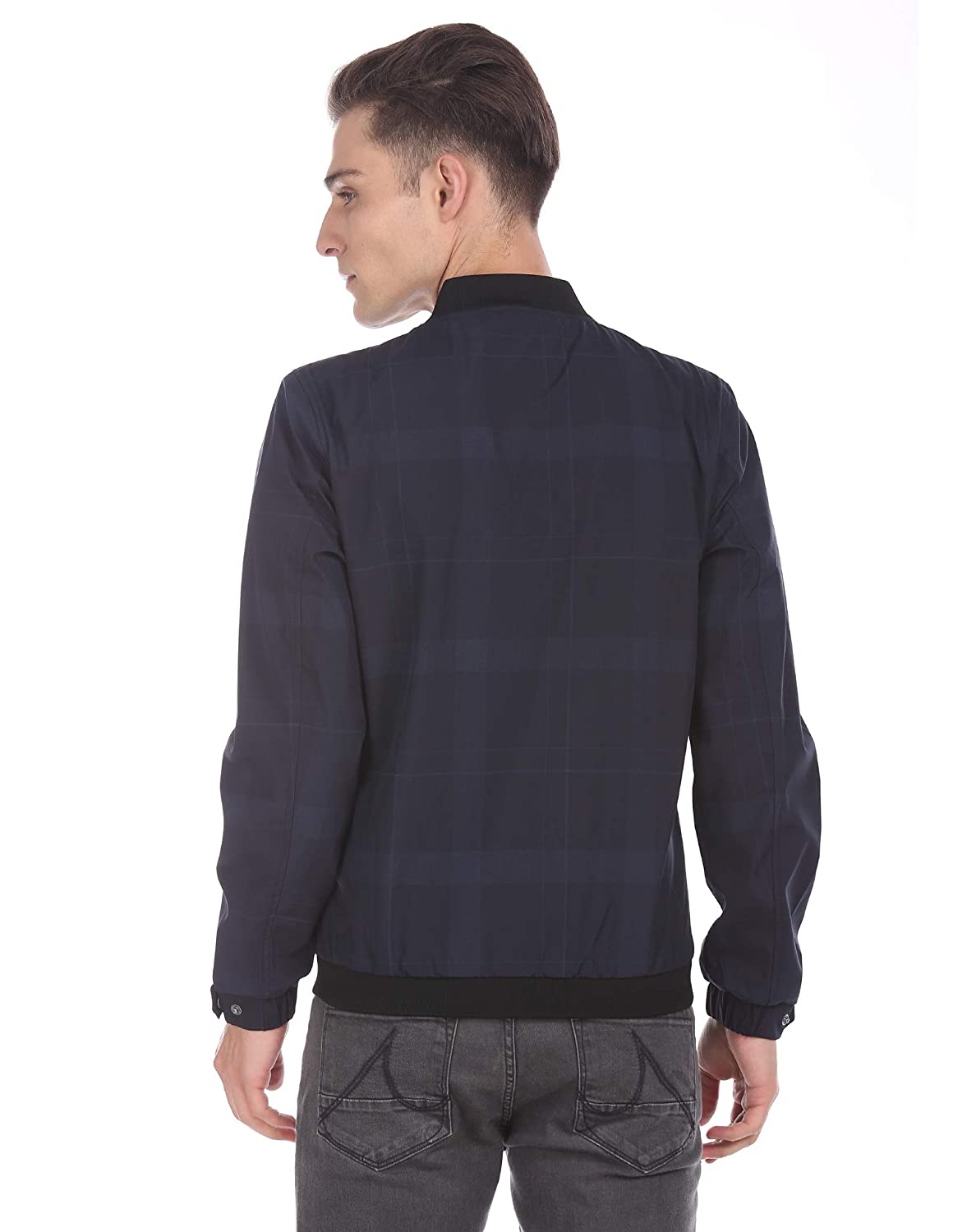 61aiBcqnvwL._UL1500_ Arrow Men's Full Sleeves Checkered Jacket
