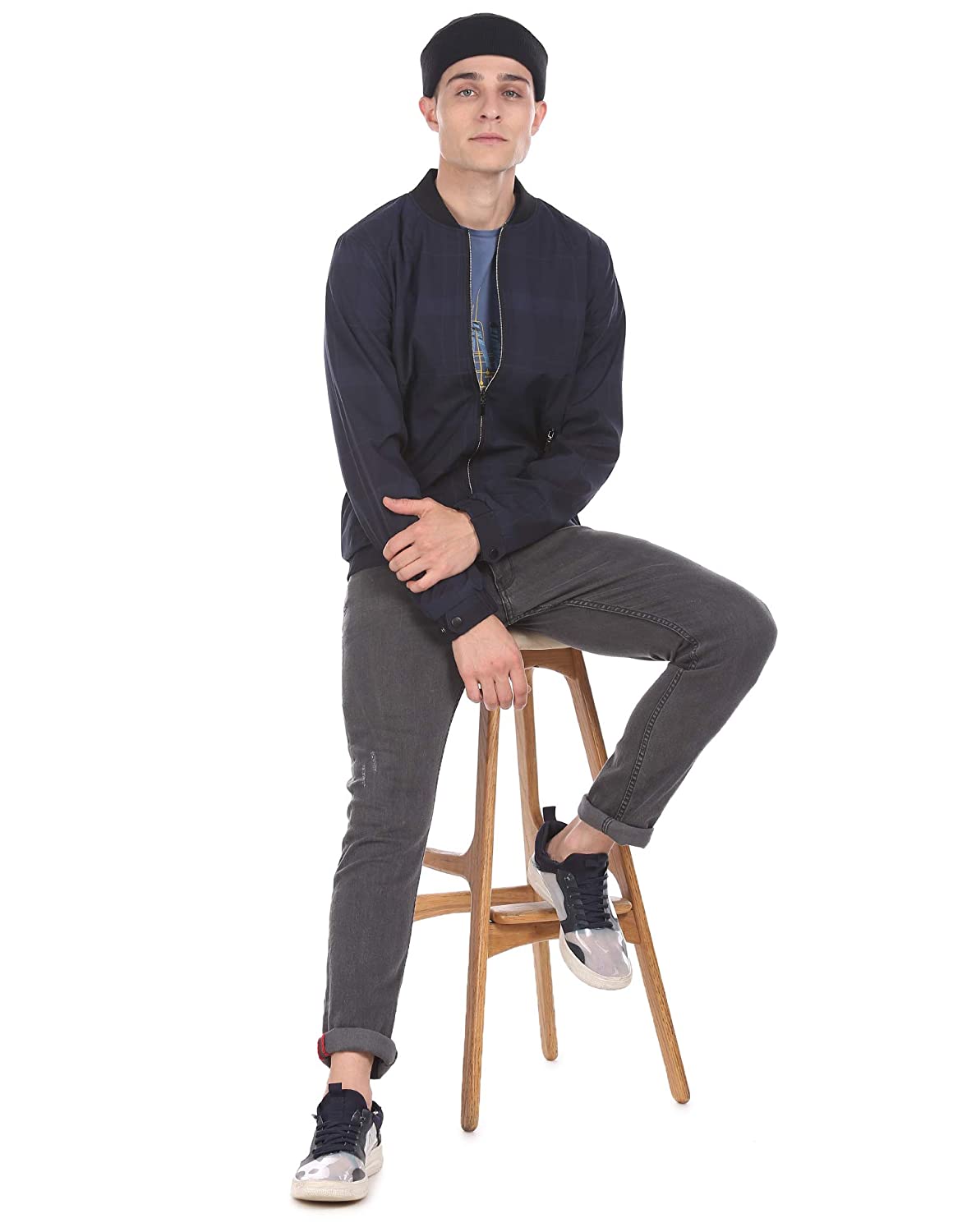 61dwRgB0O2L._UL1500_ Arrow Men's Full Sleeves Checkered Jacket