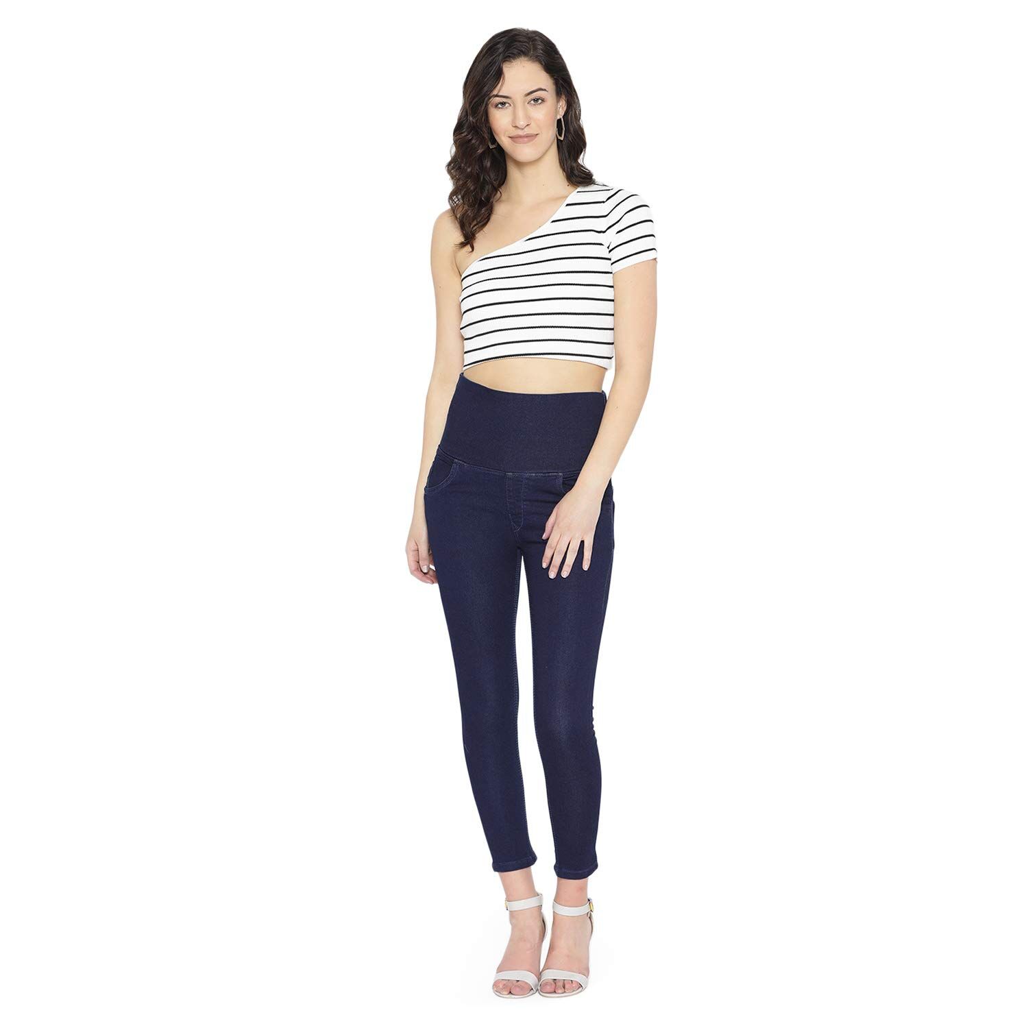 61kJc9u6b7L._UL1500_ PARIS HAMILTON Women Tummy Tucker Stretchable High Waist Jegging Denim Jeans
