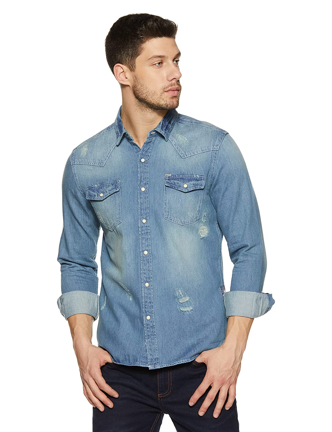 Amazon Brand - Inkast Denim Co. Men's Slim Fit Casual Shirt