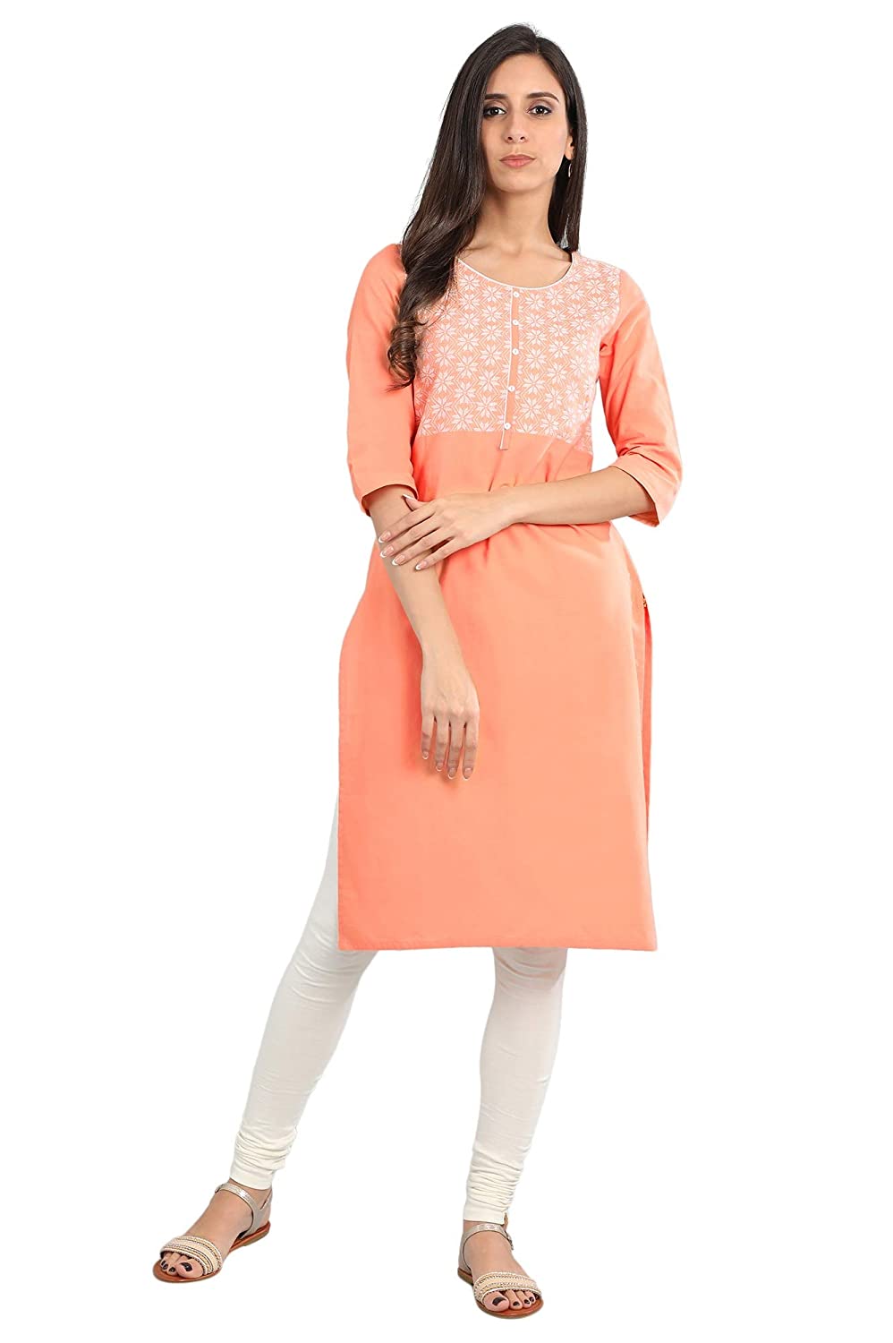 617BCDRT-tL._UL1500_ Aurelia Women's Cotton Straight Kurta