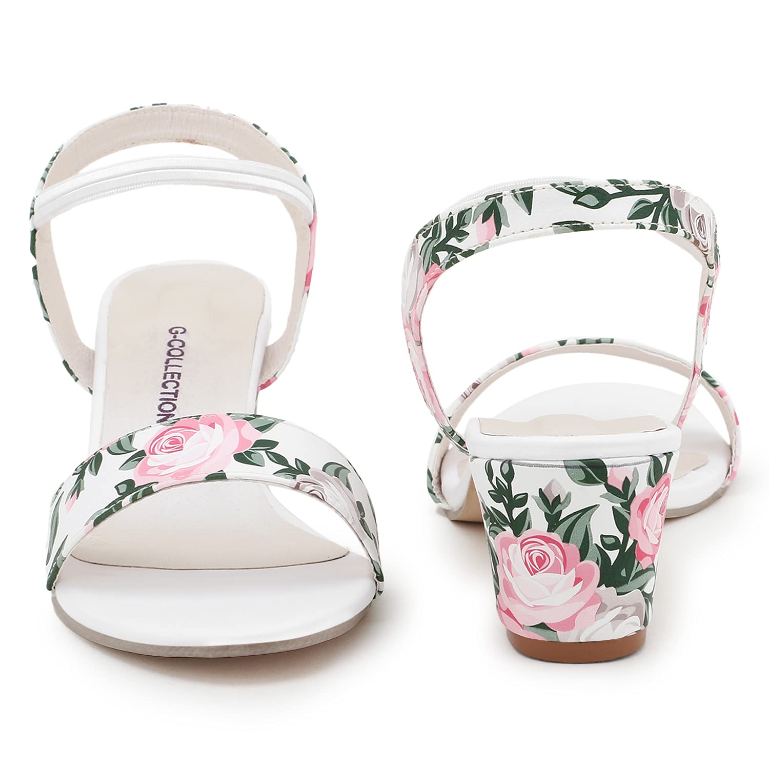 619bITCCmsL._UL1500_ G-collection women and girls casual block heels printed upper and heels printed sandal