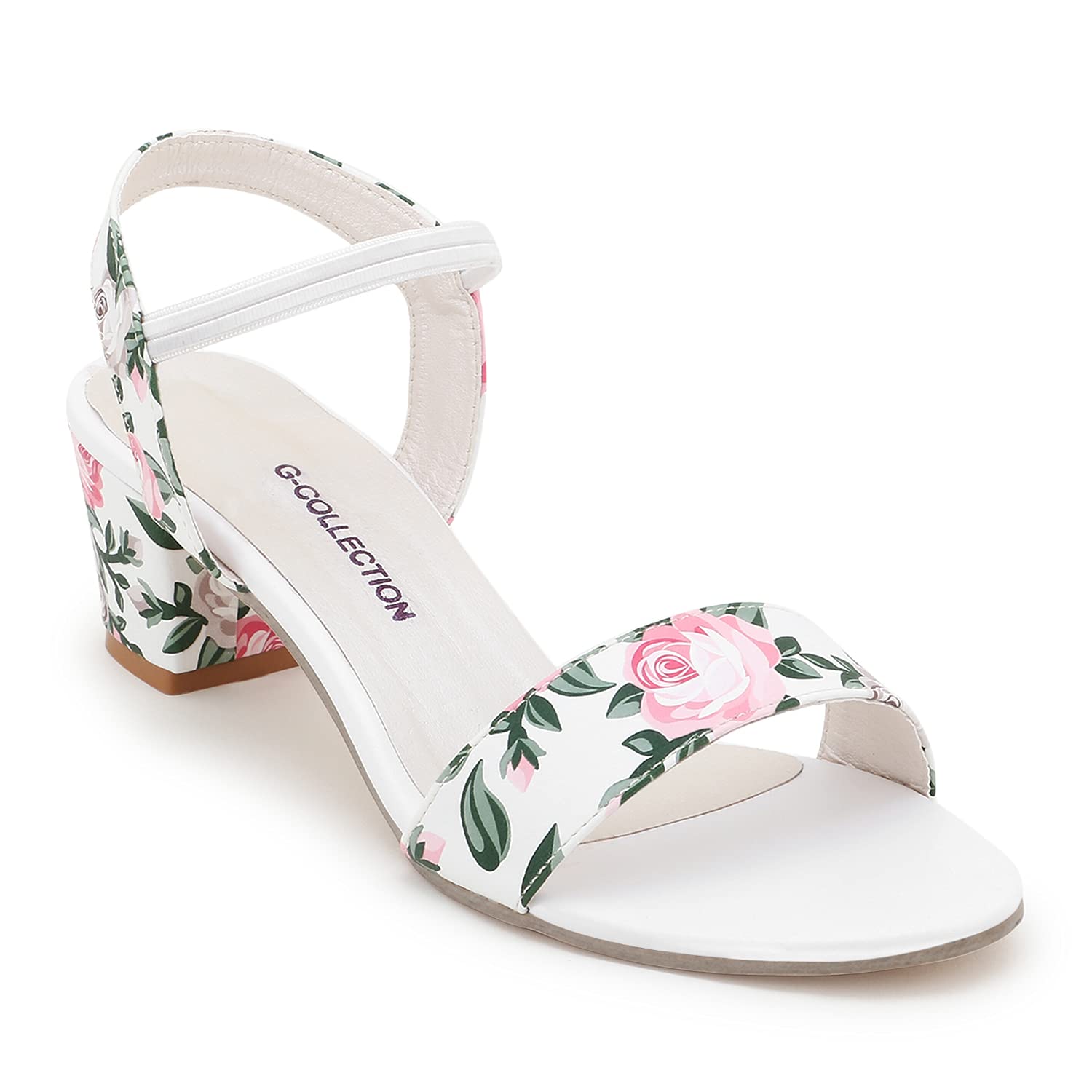 61PIwcmBW0L._UL1500_ G-collection women and girls casual block heels printed upper and heels printed sandal