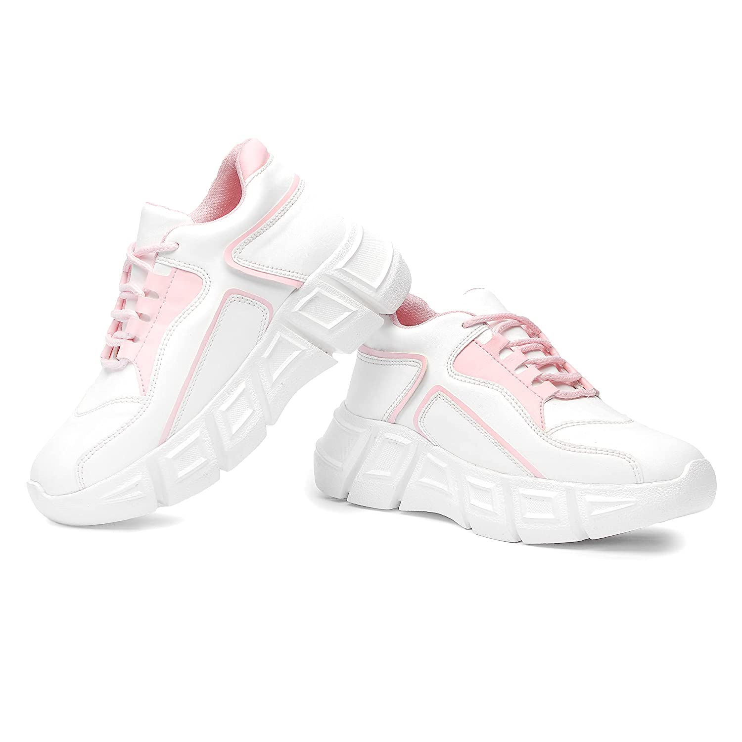 61cUVKygdqS._UL1500_ Vendoz Women & Girls White Casual Sports Shoes Sneakers